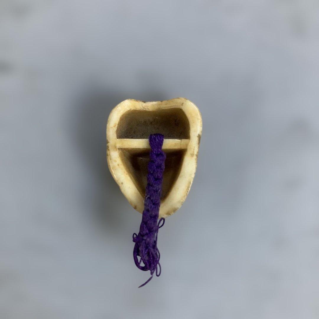 天然素材細工根付能面翁彫刻 和装小物 帯留め 着物希少品 時代物 着物希少
