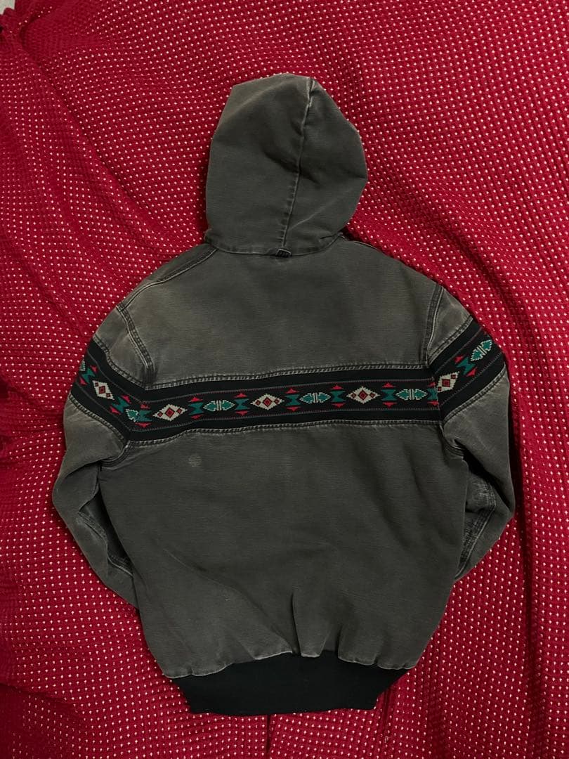 Carhartt アクティブジャケット ネイティブ柄 90s ブラック