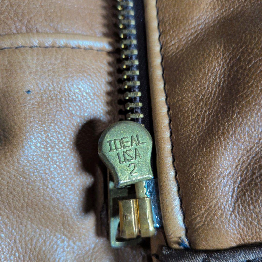 廃盤】USA製 Schott AT101 レザージャケット ブラウン 38