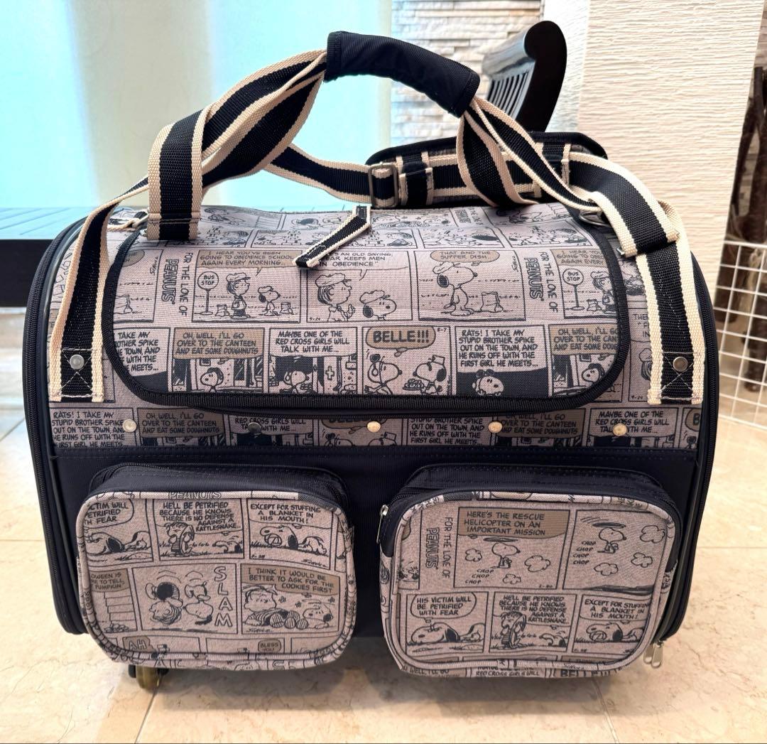 スヌーピー コミック柄キャスター付きキャリーバッグ ペットパラダイス スヌーピー コミック柄 キャスター付きキャリーバッグ ペットパラダイス