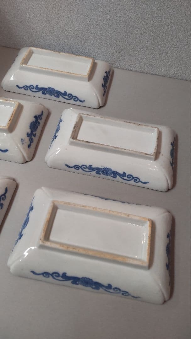 (75*Z342*2)陶芸 古伊万里小皿 食器 角皿 有田焼 骨董