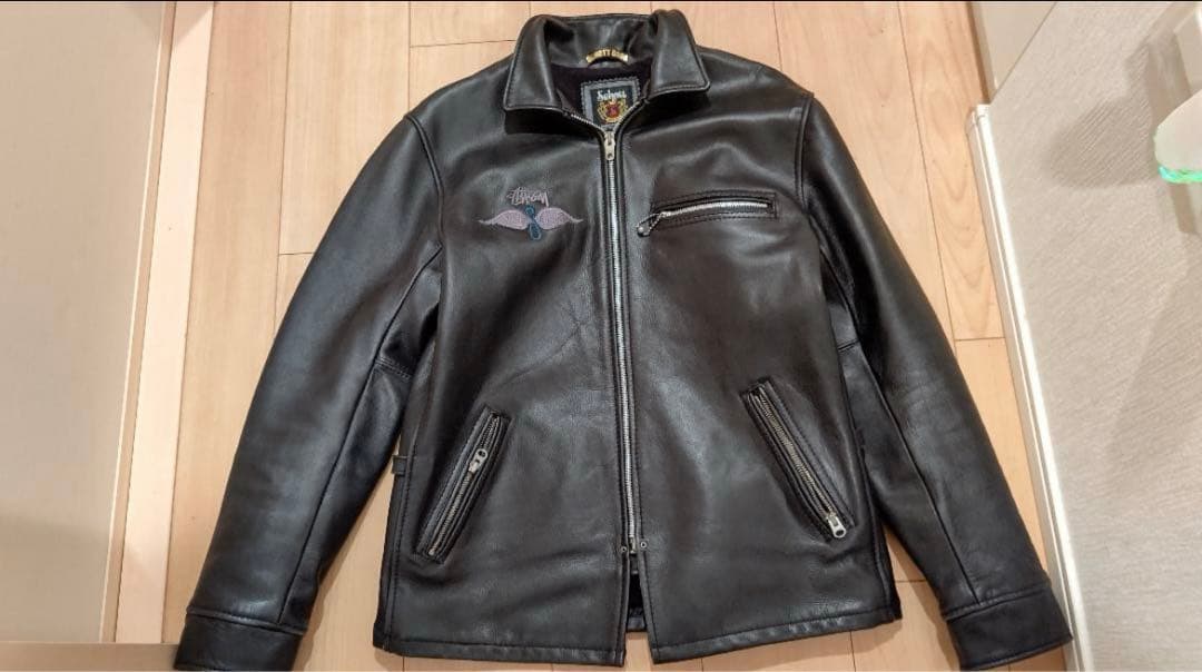 stussy schott レザージャケット L