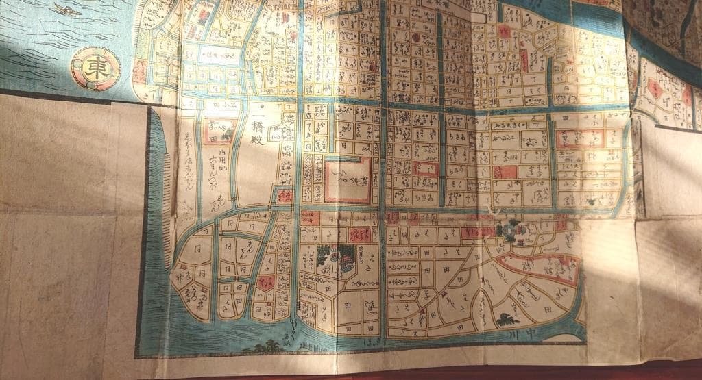 16 天保改正御江戸大絵図 弘化2年改正 高井蘭山 岡田屋嘉