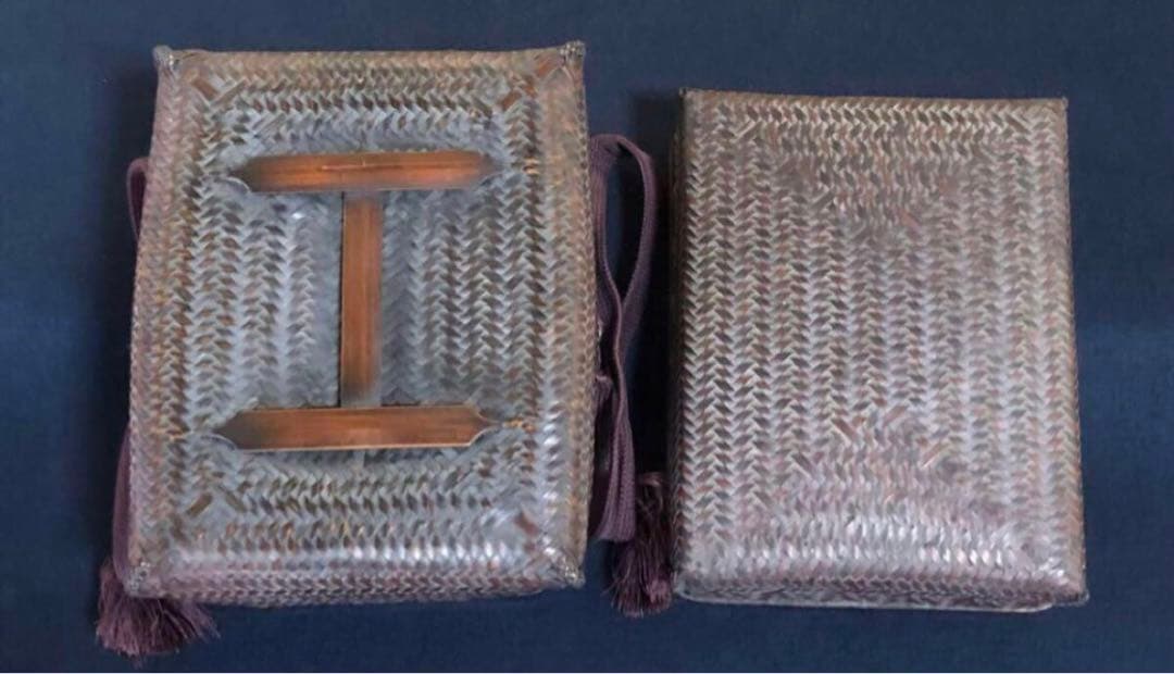 島田竹宝斎 竹工芸作家 竹編御所籠一式揃 茶箱 高級茶 島田竹宝斎 竹