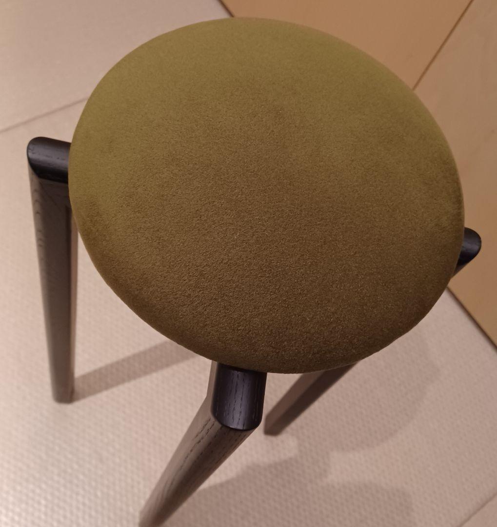 マッシュルームスツール L 匠工芸 深緑×ブラック◎箱・説明書・工具付◎国産家具