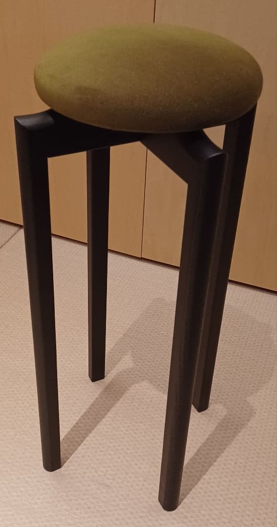 マッシュルームスツール L 匠工芸 深緑×ブラック◎箱・説明書・工具付◎国産家具
