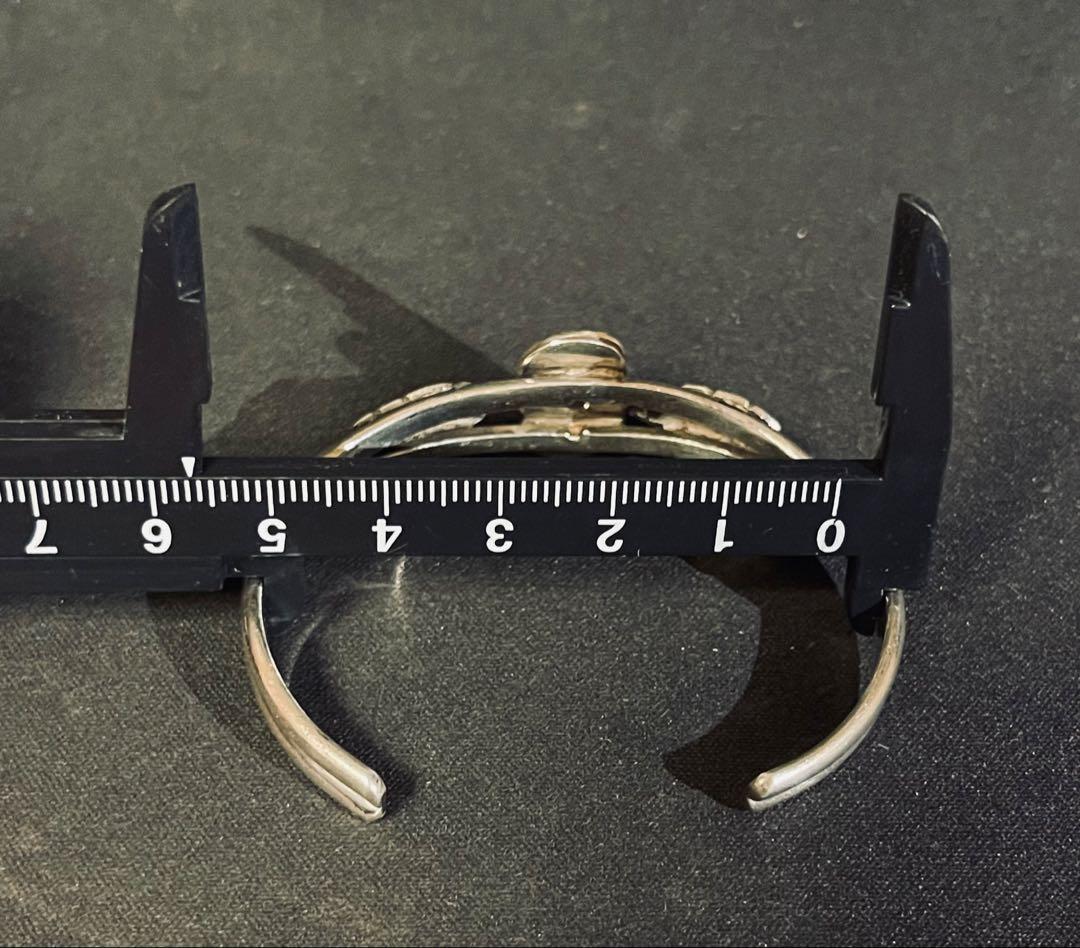 【ズニ族】故エフィー・カラバサ ターコイズ コーラル シルバー バングル