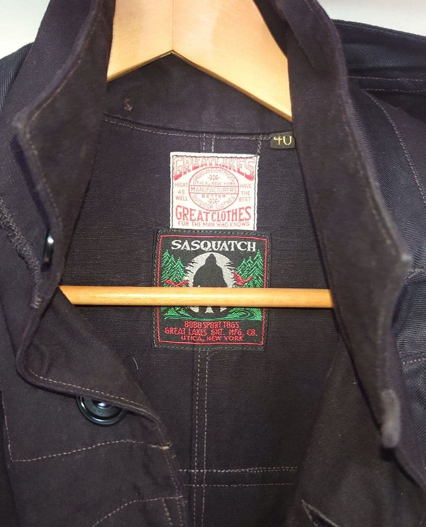 フリーホイーラーズ　サスカッチ 濃黒ダックベスト Size 40 美品