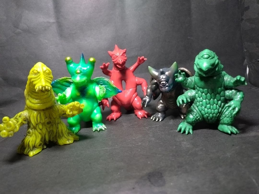 シカルナ工房 ザゴラ、チヲス、バグン、バグン、マイティ、ミニソフビ。