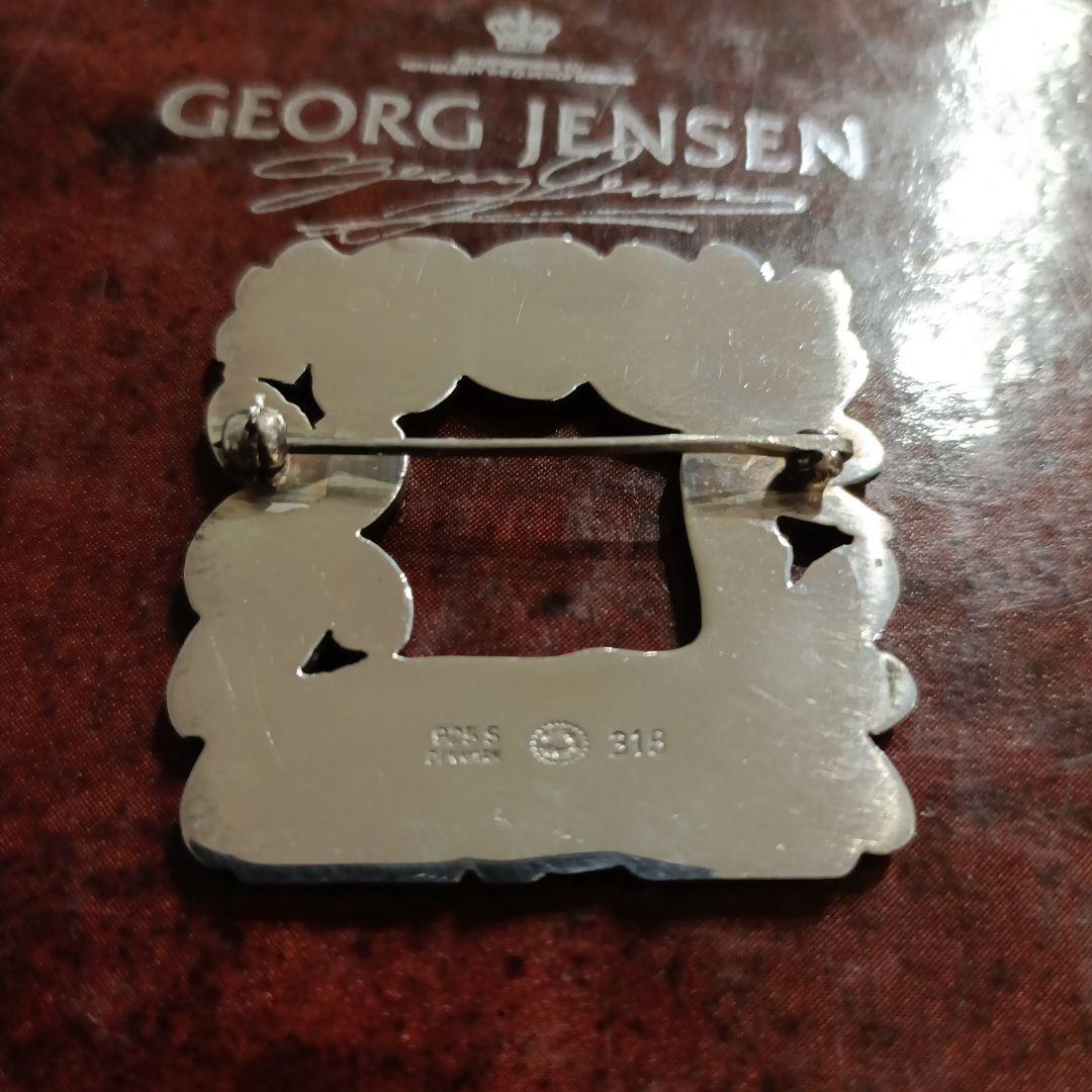 美品GEORG JENSEN ブローチ♯318 鹿とリス デンマーク製