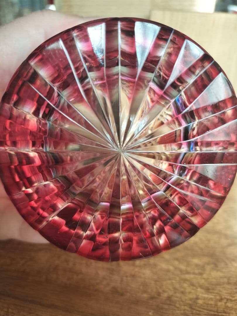 中古 タンブラー コップ 薩摩切子 金赤 薩摩びーどろ工芸 - メルカリ