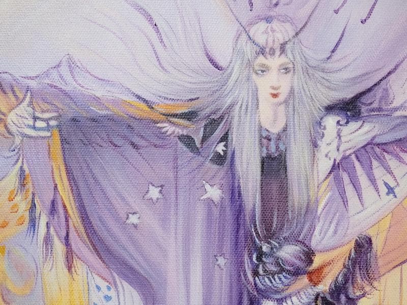 【値下げ】 人物画　油絵　天野喜孝　F6号　額付き　手描き　肉筆