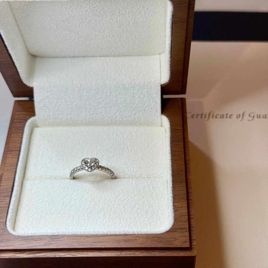 【美品】 8号 ポンテヴェキオ ハッピーハート e02hh ダイヤモンド リング