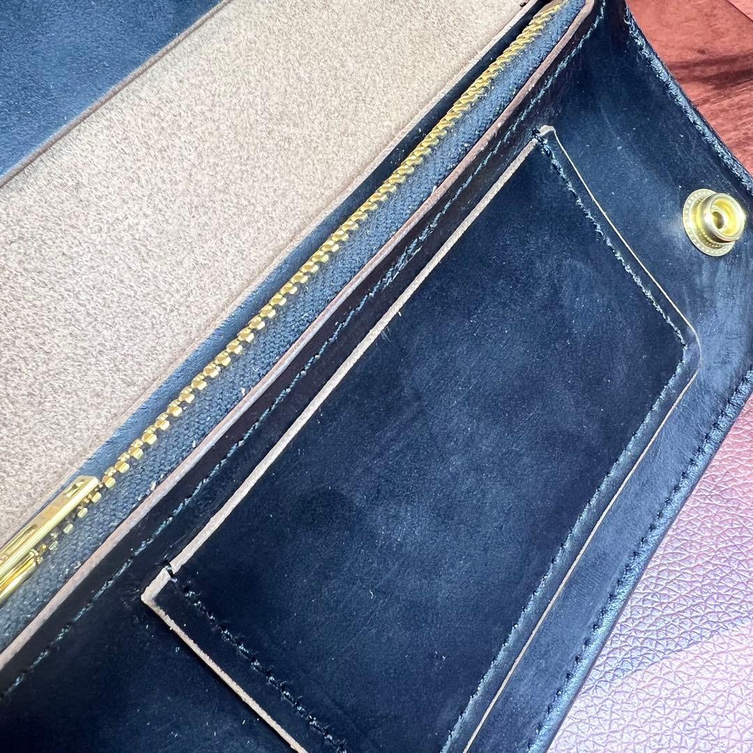 ゆう様オーダー品【トラッカーウォレット ロング3層】クロムエクセル ゴールド