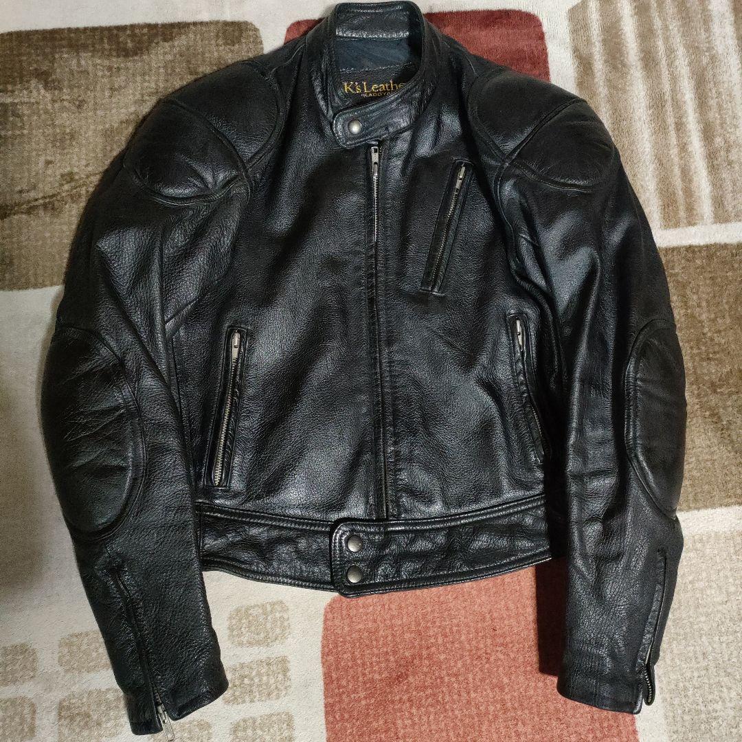 美品レアモデル KADOYA Ksleather シングルライダースМシボ本革