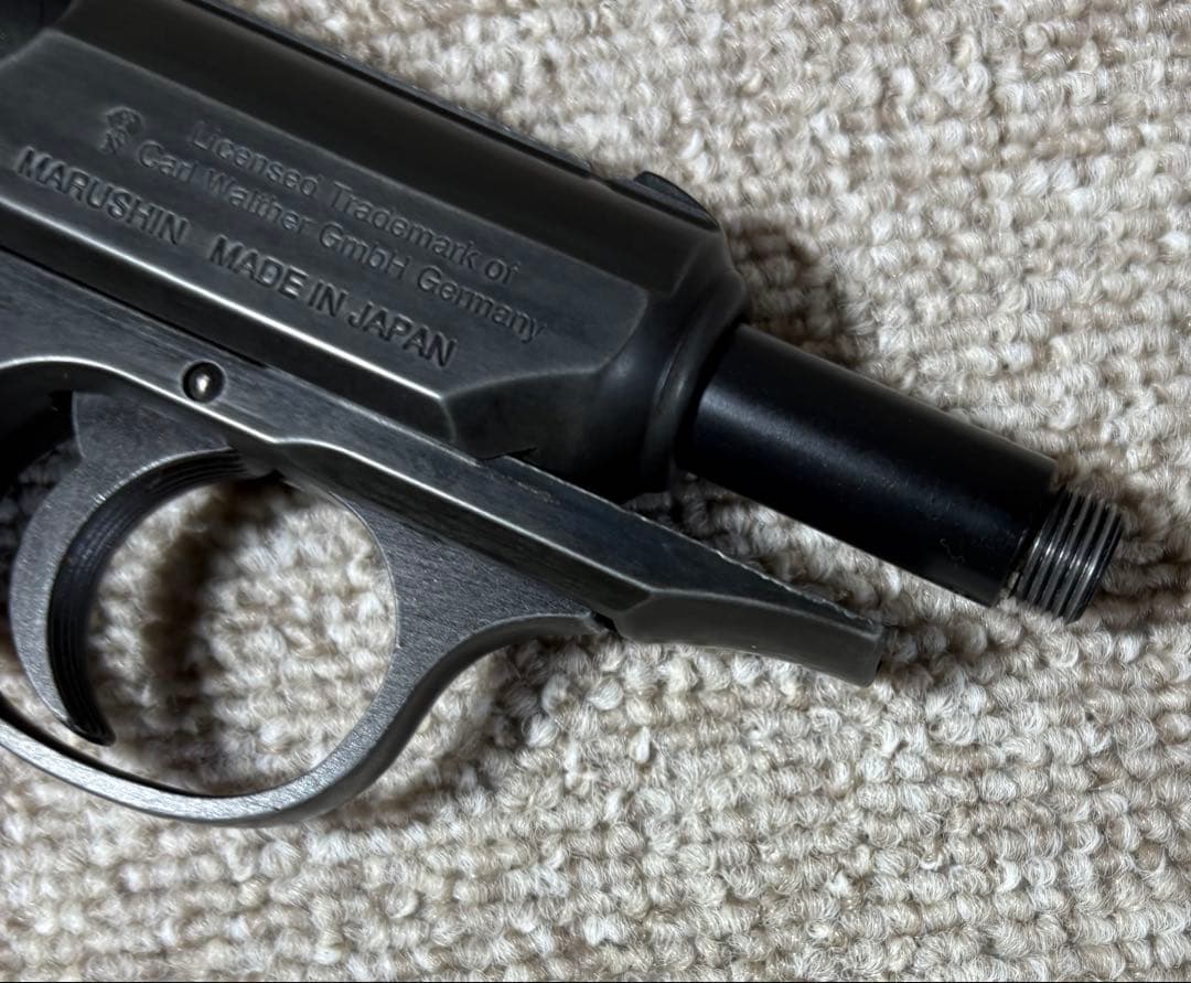 マルシンHWモデルガンワルサーPPKサイレンサー、レアグリップ付J