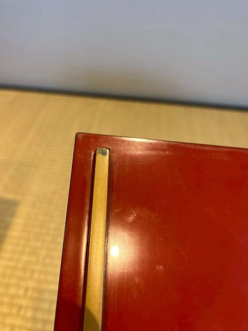 時代漆器 扇面金銀高蒔絵 三段重箱 / 加賀蒔絵 木製漆器 茶懐石道具