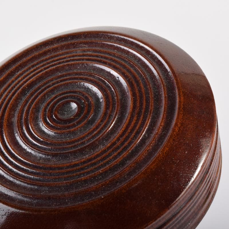 茶道具　漆塗　千筋　棗　時代箱付　V　7109