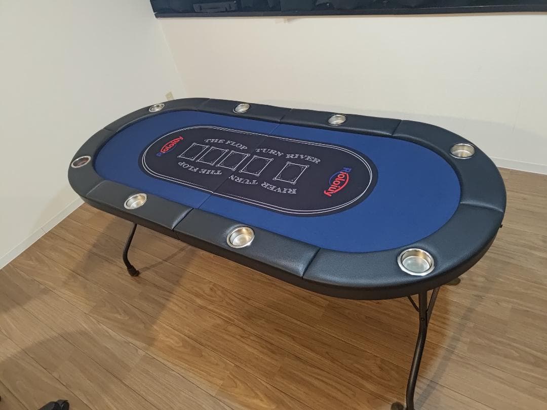 定価87,000円 ポーカーテーブル Rioloiuy 　ドリンクホルダー付き