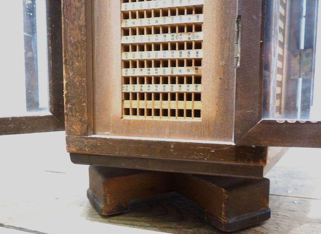 1336 回転式 レトロなハンコケース 判子 ガラスケース レトロ アンティーク