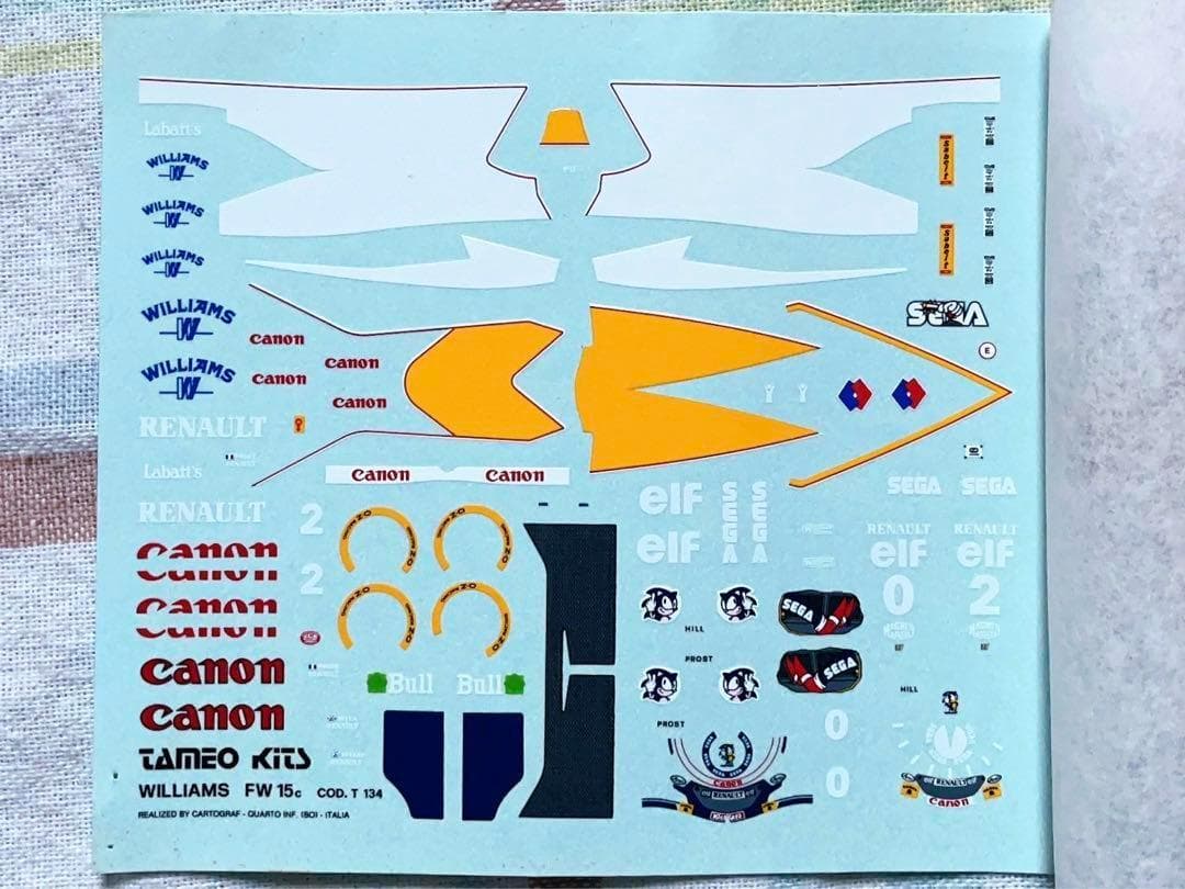 当時モノ タメオ 1/43 ウィリアムズFW15C・ルノー Tameo