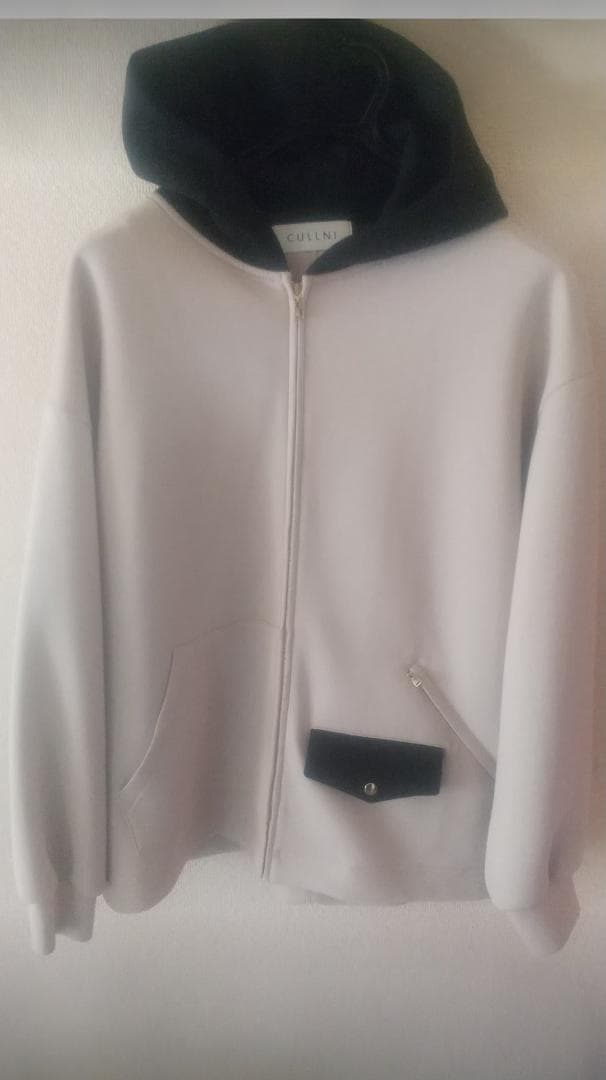 CULLNI 21-AW-015 ジップアップフードパーカ