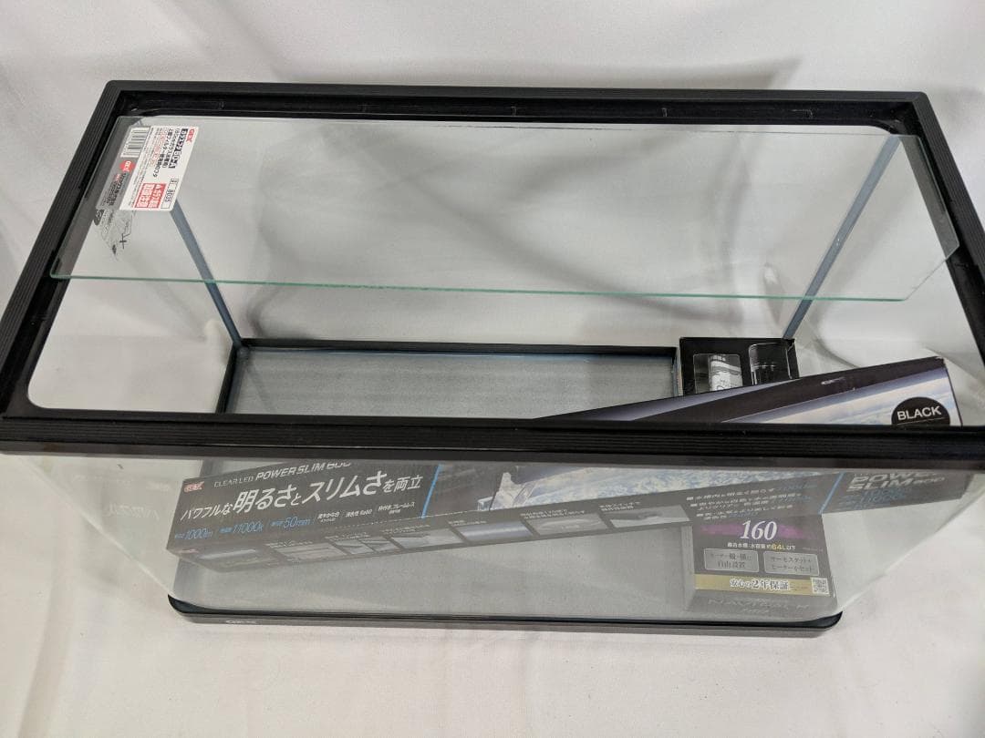 新品】60cm曲面水槽GEX POWER SLIM 照明&ヒーターのセット
