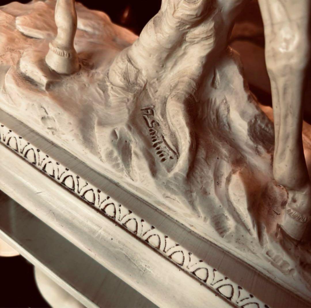 湯布院アンティーク イタリア ビンテージ サンティーニ 2頭馬 大置物