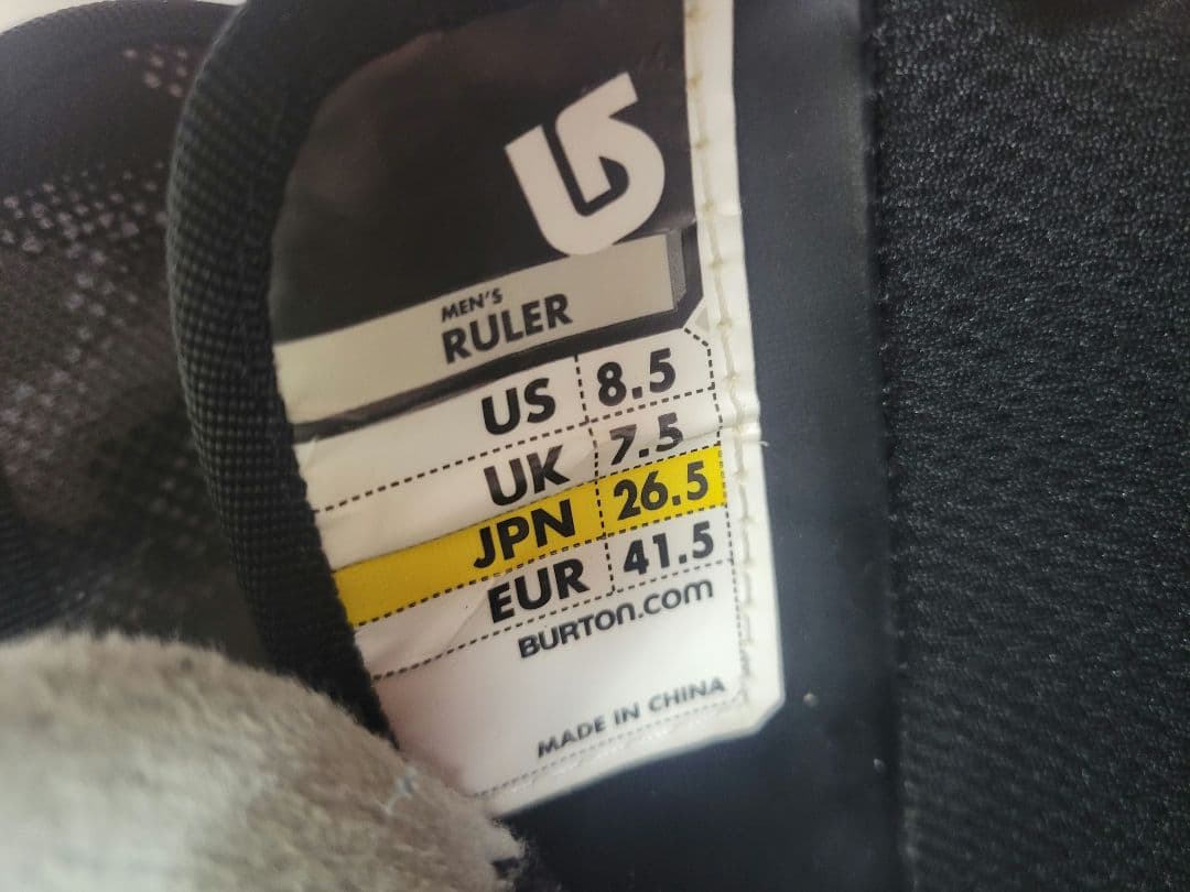 [美品] BURTON RULER スノーボードブーツ 26.5cm