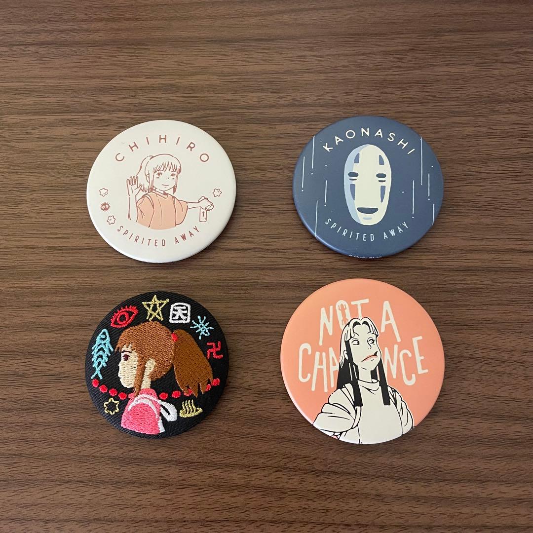 千と千尋の神隠し 缶バッジコレクション 刺繍ブローチ ジブリ/刺繍缶