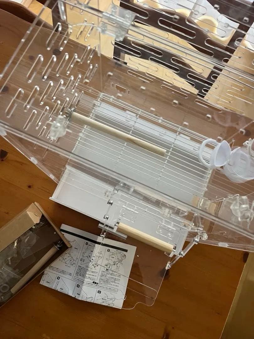 コトリウム350-Ⅱ 未使用 アクリル 鳥籠 鳥かご 透明 餌飛び防止