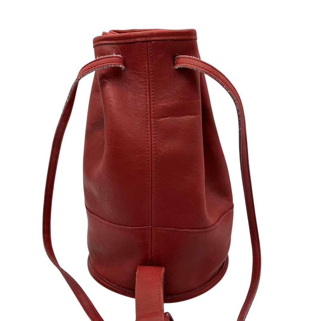 1946 Vintage Coach ショルダーバッグ 巾着 USA RED