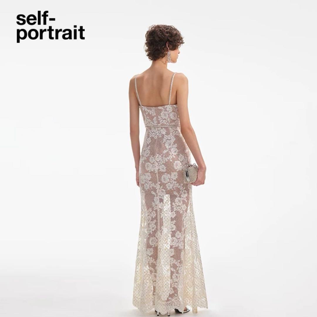 self-portrait セルフポートレイト　レースドレス アイボリー 結婚式