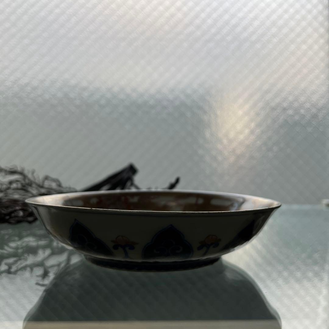 骨董 古伊万里 金彩色絵 希少図案 栗鼠 木賊 山葡萄 膾皿 中皿 1