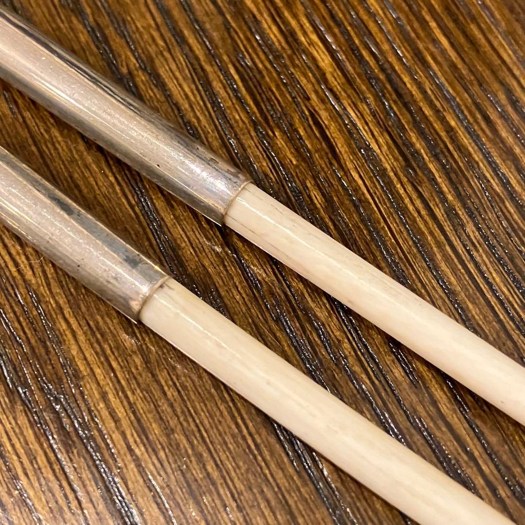 純銀 箸 ポータブル 年代物 いづみ屋 cotta ギフト缶ミニ シルバー