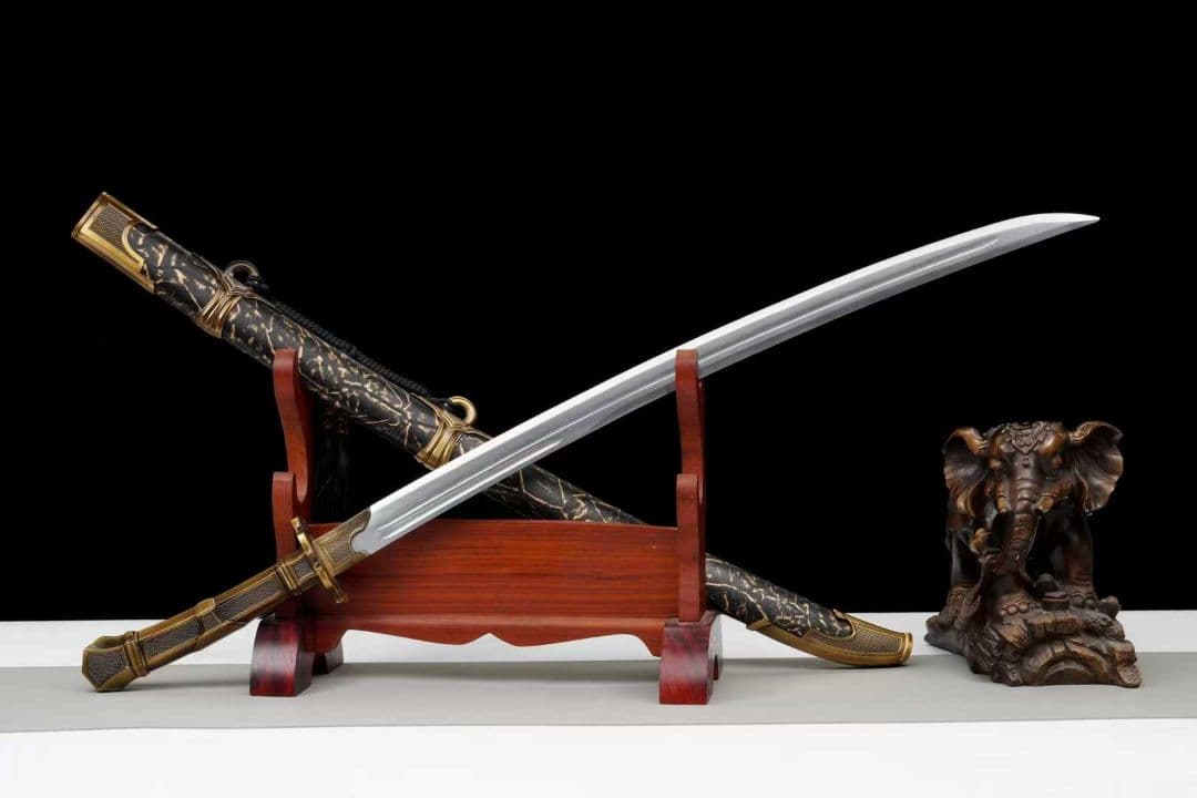 【戦術青刀】古兵器 武具 刀装具 日本刀　模造刀 居合刀 武士道 鑑賞用 清腰刀