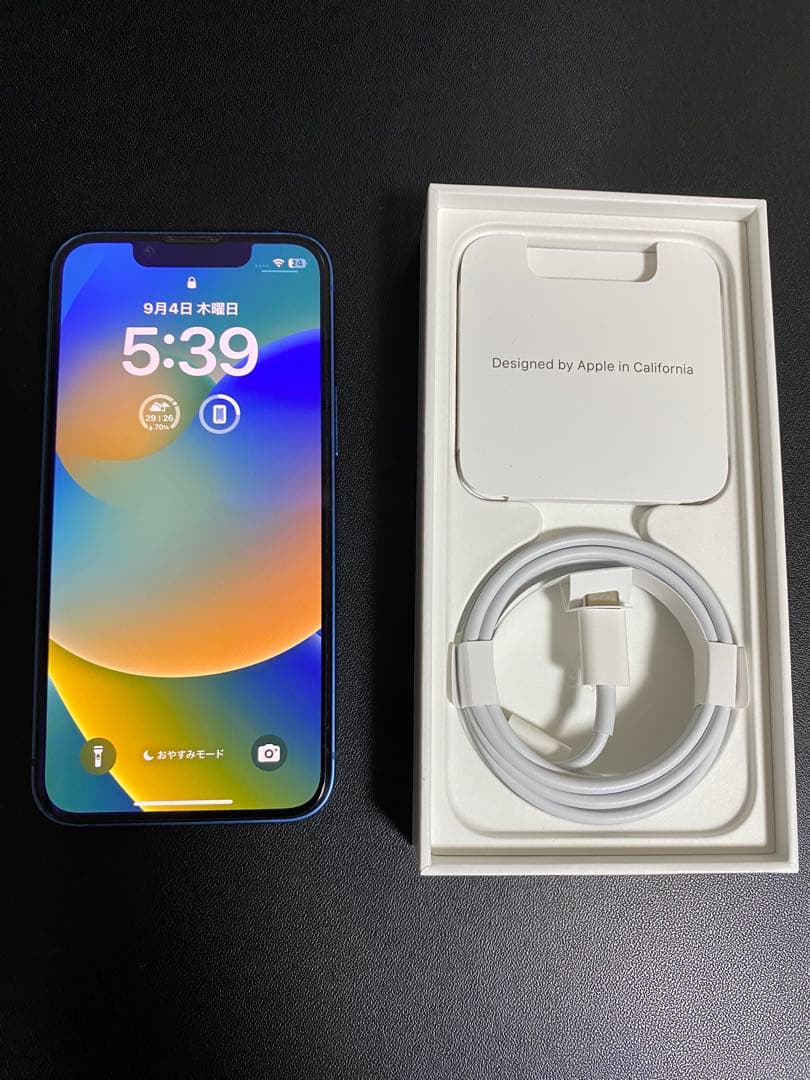 Apple iPhone 13mini ブルー 箱・充電ケーブル付き 128GB Apple iPhone 13mini ブルー 箱・充電ケーブル付き 128GB Apple iPhone