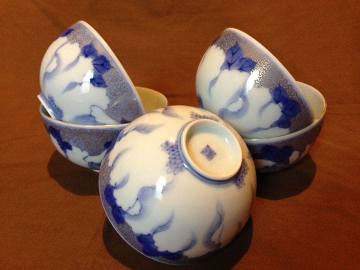 経年70年以上！希少！昭和初期オールド深川製磁？有田焼 牡丹 金彩