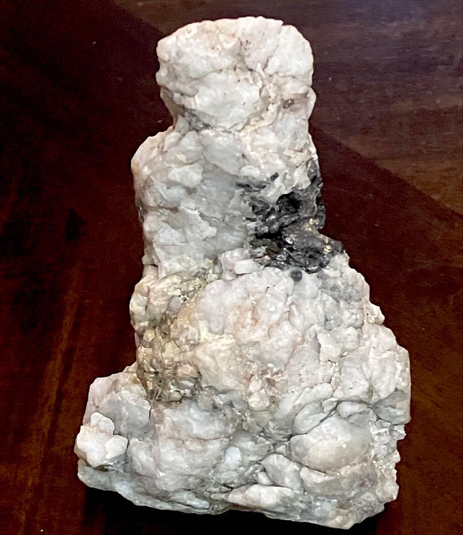 東広島鉱山産 ウルフラマイト（灰重石）石英 付き 標本