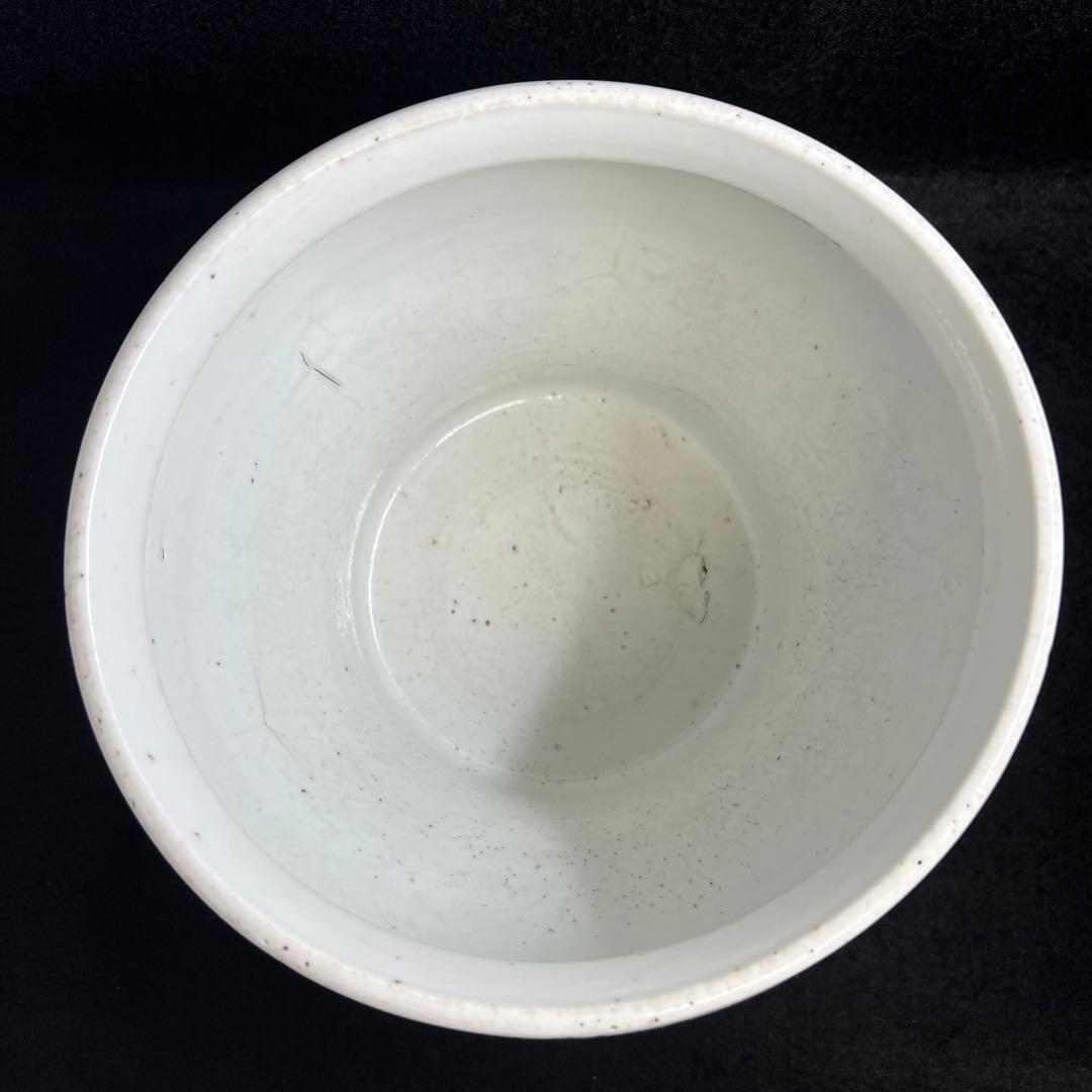 中国清時代 新渡青花雲龍図 水指 木箱付直径20㎝