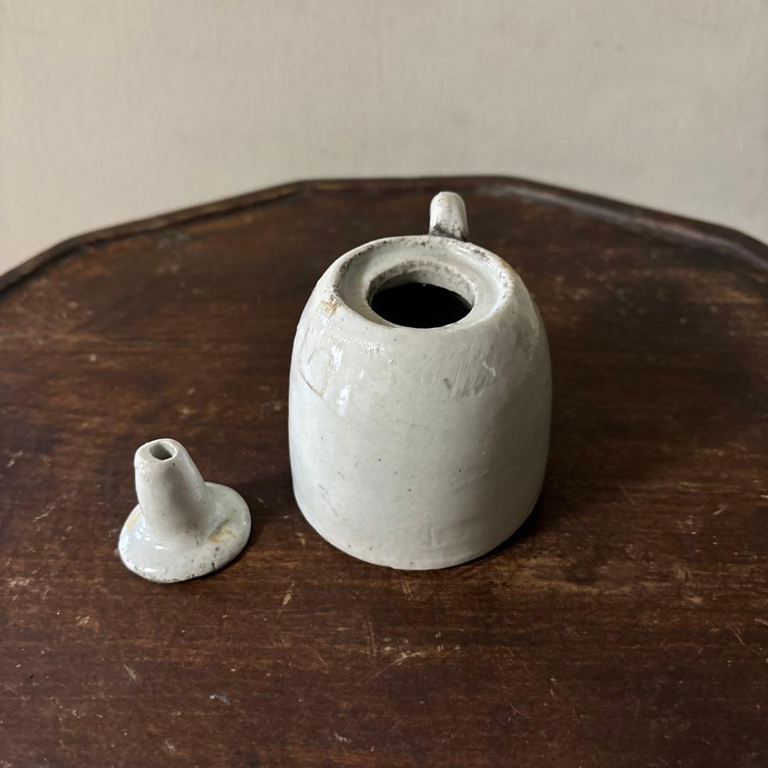 李朝灯火器　油壺　韓国アンティーク　朝鮮古美術　古民芸　骨董　古道具　スッカラ