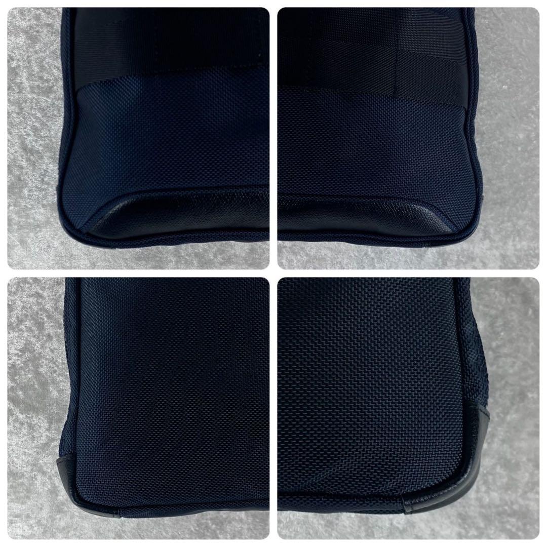 現行 極美品 ブリーフィング フュージョン ワンウェイ ブリーフケース ネイビー