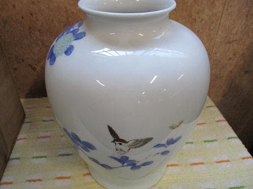 深川製磁 牡丹に雀絵図花瓶の通販はau PAY マーケット - 輸入雑貨の
