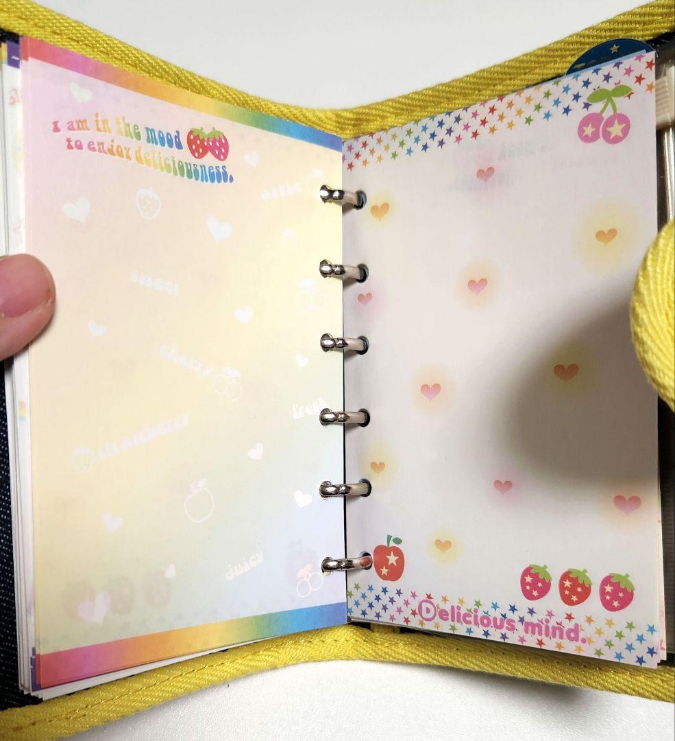 希少 平成レトロ　シール帳 手帳 バインダー デニム　ミラー付　CRUX　当時品