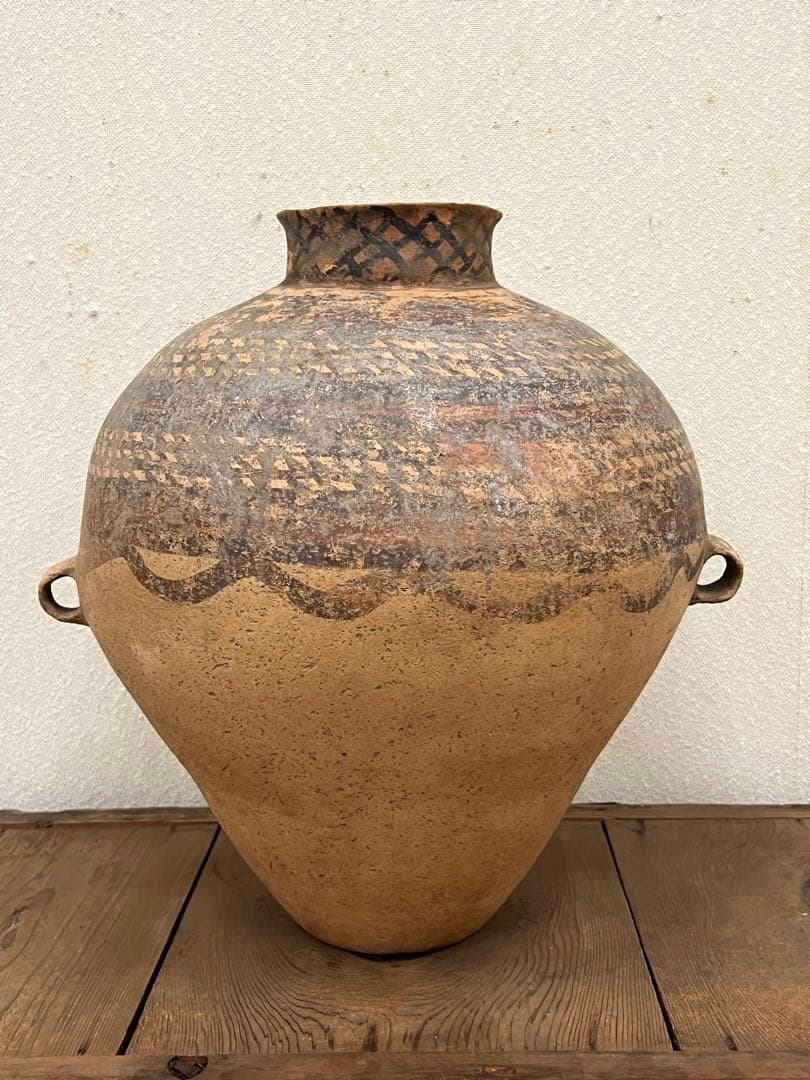 彩陶 【中国彩陶双耳大壷 アンダーソン土器/出土品】紀元前五千年 彩陶双耳壺 文化遺産オンライン