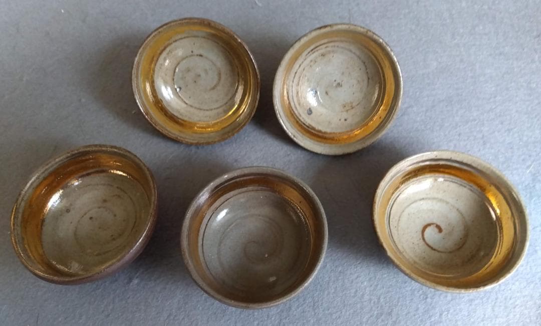 越前焼名工 桝田屋光生 ぐい飲み金盃五客セット