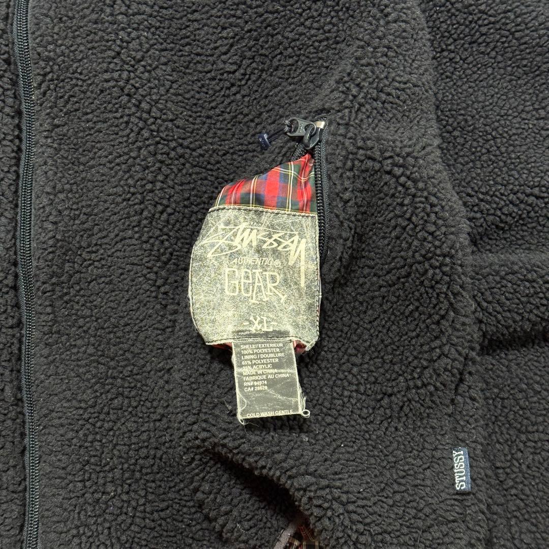 00s stussy フリース/ナイロンジャケット リバーシブル