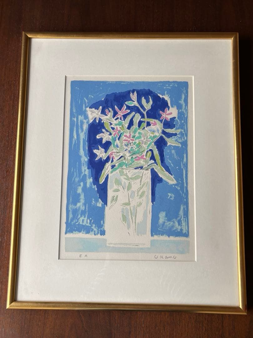 ニシクボサユリ ゴッホ展 ジクレー版画 額装付き ED100