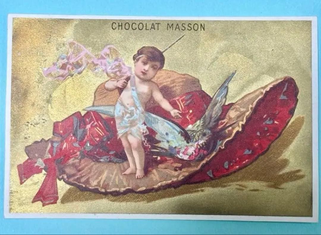 フランスアンティーク　クロモカードCHOCOLAT MASSON 4枚セット