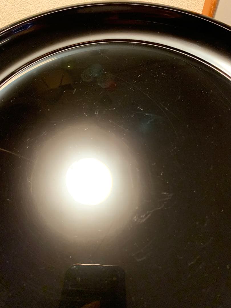 大圓盆 堅地本漆塗 漆器 茶道 裏千家 箱付き 本